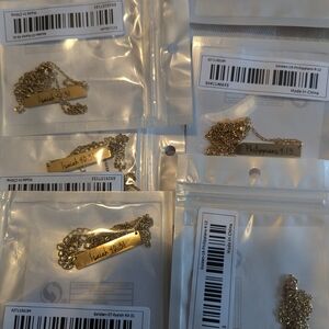 Gold Plated Engraved Scripture Necklaces